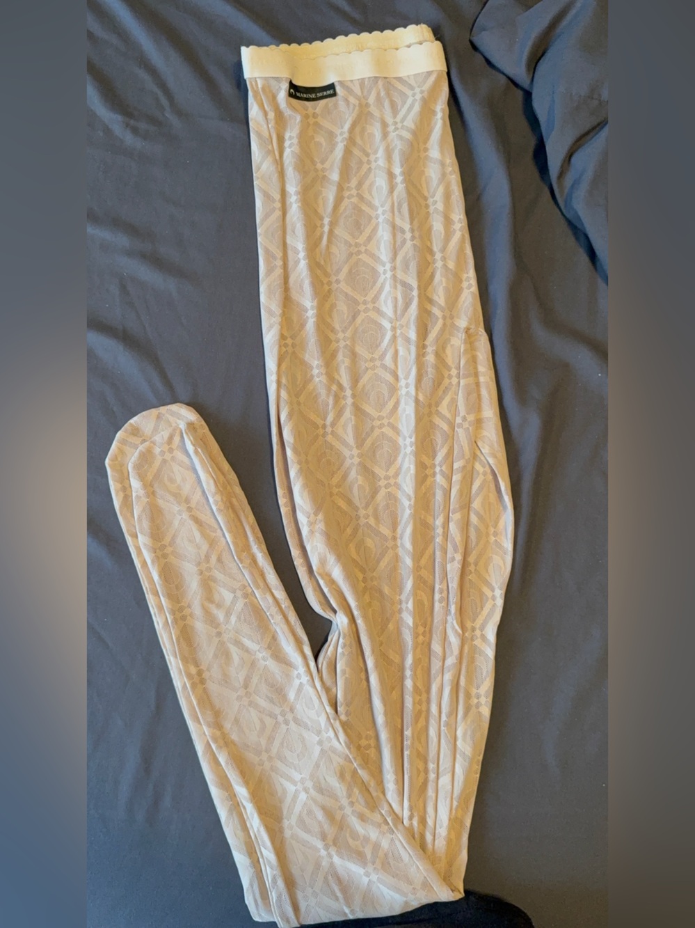 Marine Serre Cream Patterned Leggings